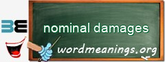 WordMeaning blackboard for nominal damages